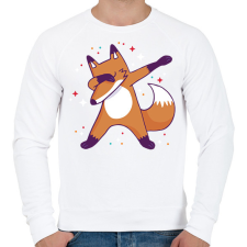 PRINTFASHION Róka dab - Férfi pulóver - Fehér férfi pulóver, kardigán