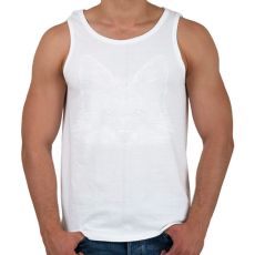 PRINTFASHION Róka fej - Férfi atléta - Fehér
