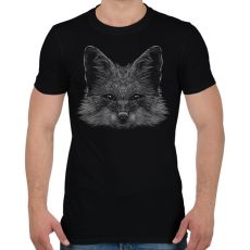 PRINTFASHION Róka fej - Férfi póló - Fekete