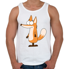 PRINTFASHION Róka  - Férfi atléta - Fehér