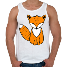 PRINTFASHION Róka  - Férfi atléta - Fehér