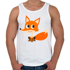 PRINTFASHION róka - Férfi atléta - Fehér