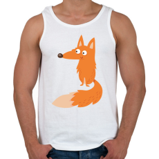 PRINTFASHION róka - Férfi atléta - Fehér