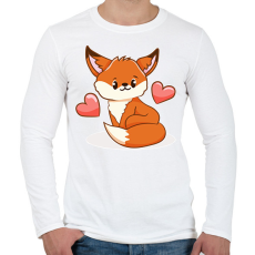 PRINTFASHION Róka  - Férfi hosszú ujjú póló - Fehér