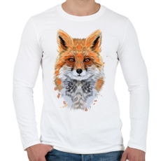 PRINTFASHION róka - Férfi hosszú ujjú póló - Fehér