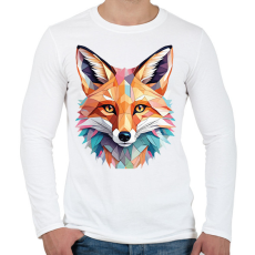 PRINTFASHION Róka  - Férfi hosszú ujjú póló - Fehér