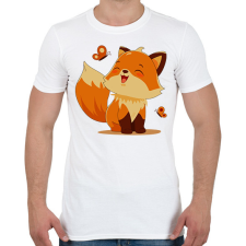 PRINTFASHION Róka  - Férfi póló - Fehér férfi póló