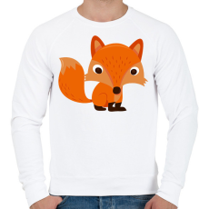 PRINTFASHION Róka - Férfi pulóver - Fehér