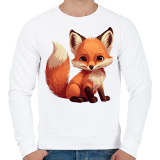 PRINTFASHION róka - Férfi pulóver - Fehér