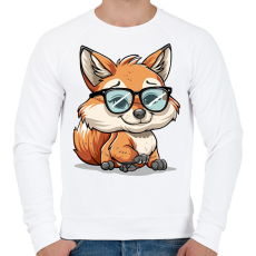 PRINTFASHION Róka  - Férfi pulóver - Fehér
