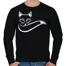 PRINTFASHION Róka - Férfi pulóver - Fekete férfi pulóver, kardigán