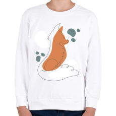 PRINTFASHION Róka - Gyerek pulóver - Fehér