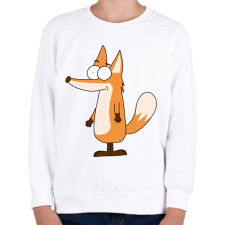 PRINTFASHION Róka  - Gyerek pulóver - Fehér gyerek pulóver, kardigán