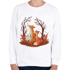 PRINTFASHION róka - Gyerek pulóver - Fehér gyerek pulóver, kardigán