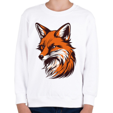 PRINTFASHION Róka - Gyerek pulóver - Fehér gyerek pulóver, kardigán