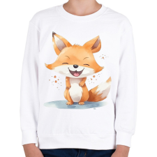 PRINTFASHION Róka - Gyerek pulóver - Fehér gyerek pulóver, kardigán