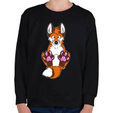 PRINTFASHION Róka - Gyerek pulóver - Fekete gyerek pulóver, kardigán