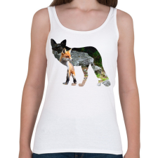 PRINTFASHION Róka - Női atléta - Fehér női trikó