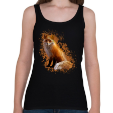 PRINTFASHION Róka - Női atléta - Fekete női trikó