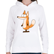 PRINTFASHION Róka  - Női kapucnis pulóver - Fehér női pulóver, kardigán