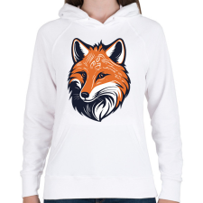 PRINTFASHION Róka  - Női kapucnis pulóver - Fehér női pulóver, kardigán