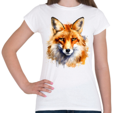 PRINTFASHION róka - Női póló - Fehér