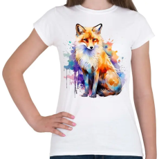 PRINTFASHION róka - Női póló - Fehér