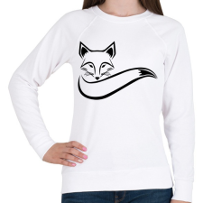 PRINTFASHION Róka - Női pulóver - Fehér női pulóver, kardigán