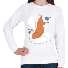 PRINTFASHION Róka - Női pulóver - Fehér