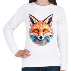 PRINTFASHION Róka  - Női pulóver - Fehér