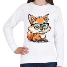 PRINTFASHION Róka  - Női pulóver - Fehér