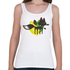 PRINTFASHION Róka - ősz - Női atléta - Fehér női trikó