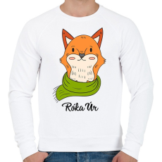 PRINTFASHION Róka úr - Férfi pulóver - Fehér