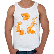 PRINTFASHION rókák - Férfi atléta - Fehér atléta, trikó