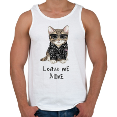 PRINTFASHION Rokker cica - Férfi atléta - Fehér