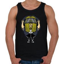 PRINTFASHION Rokker - Férfi atléta - Fekete atléta, trikó