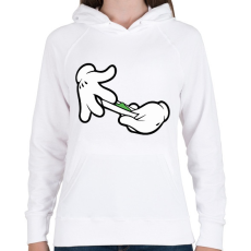 PRINTFASHION Roll it - Női kapucnis pulóver - Fehér