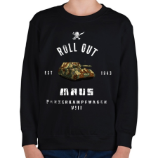 PRINTFASHION ROLLE OUT maus - Gyerek pulóver - Fekete gyerek pulóver, kardigán
