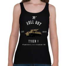 PRINTFASHION ROLLE OUT TIGER I - Női atléta - Fekete női felső