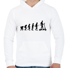 PRINTFASHION Roller evolúció - Férfi kapucnis pulóver - Fehér férfi pulóver, kardigán