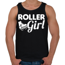 PRINTFASHION Roller girl - Férfi atléta - Fekete