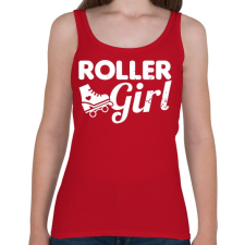 PRINTFASHION Roller girl - Női atléta - Cseresznyepiros női trikó