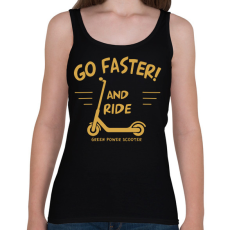 PRINTFASHION Roller - Go faster - Női atléta - Fekete