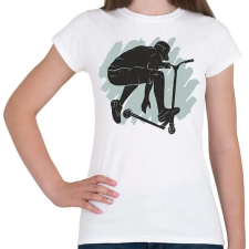 PRINTFASHION Roller - Női póló - Fehér női póló