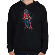 PRINTFASHION Rolleres gázmaszkban - Gyerek kapucnis pulóver - Fekete gyerek pulóver, kardigán