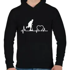 PRINTFASHION Rolleres lélek - Férfi kapucnis pulóver - Fekete férfi pulóver, kardigán