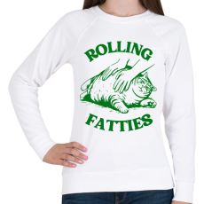 PRINTFASHION Rolling Fatties - Női pulóver - Fehér