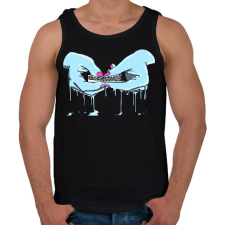 PRINTFASHION Rolling - Férfi atléta - Fekete atléta, trikó