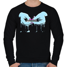 PRINTFASHION Rolling - Férfi pulóver - Fekete férfi pulóver, kardigán