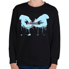 PRINTFASHION Rolling - Gyerek pulóver - Fekete gyerek pulóver, kardigán